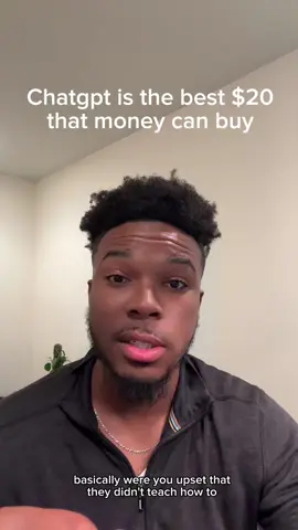 ChatGPT Plus is the best $20 monthly subscription you can buy because no matter if you're in school, if you're an academic, if you do work that requires information, if you need to settle personal disputes, the large language model and AI in tools like ChatGPT are extremely superior if you know how to use them properly. #chatgpt #ai #llm 