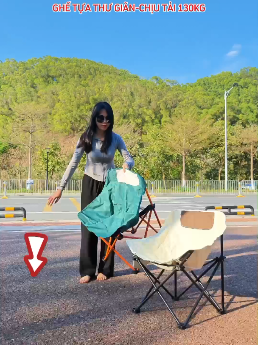 Ghế Camping mặt trăng dã ngoại gấp gọn tựa lưng thư giãn#ghegapgon#giadung_giadinh01 #cuahangdodungnhabep1 #xuhuongtiktok 