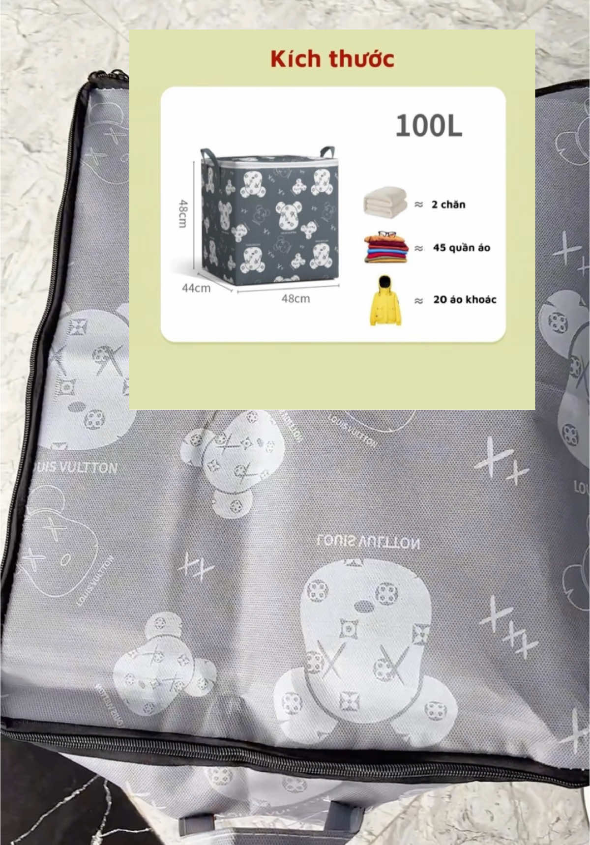 túi 100L đựng quần áo,chăn màn,đồ chơi,đồ ít dùng đến gọn gàng dễ tìm kiếm,đỡ bám bụi đồ đạc #tuidungdo #tuidungchanman100l #tuidungchanman 