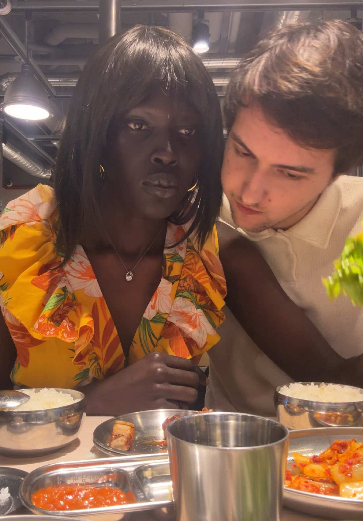 At Dinner #fypシ゚ #teddyabuk #couples #couplestiktok 