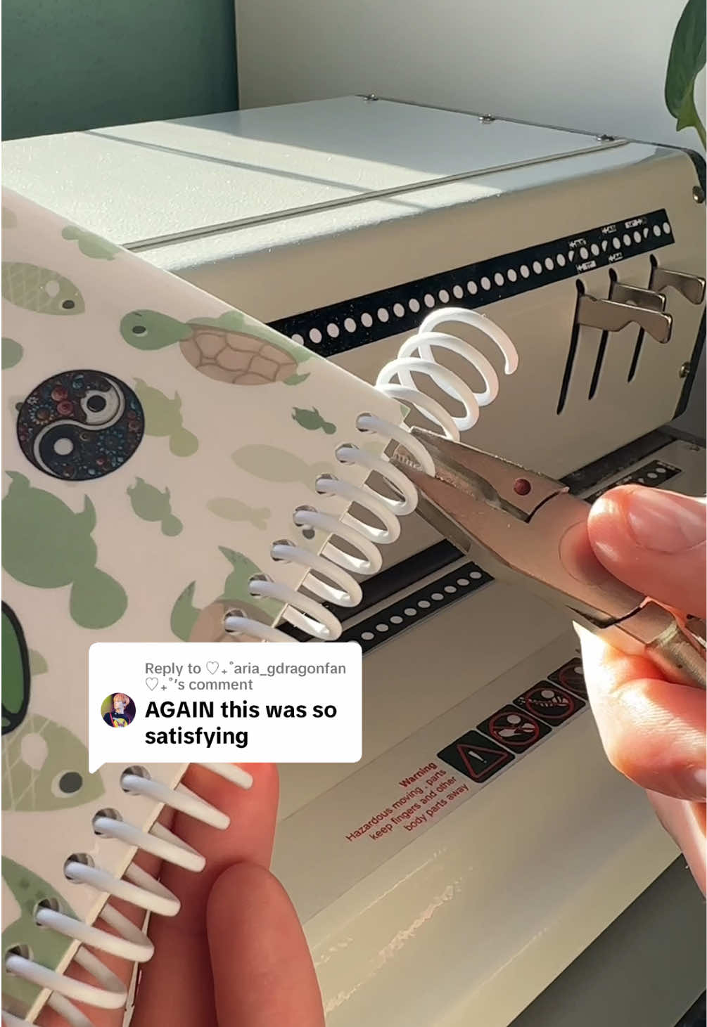 Replying to @♡₊˚aria_gdragonfan ♡₊˚  My favorite part of the book making process 🌀 #c#coloringbookc#coloringbooksh#handmades#smallbusinesss#spiralb#bindinga#asmra#asmrsoundss#satisfyingt#tiktokshopt#trendingviral 