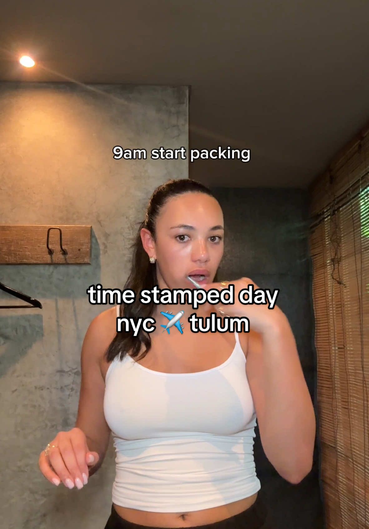 off to bed so I can pack for coachella in the am♥️✈️ #timestamps #timestampsvlog #Vlog #travelvlog #influencer #diml #traveltiktok #dayinmylife #vlogs #nycvlog 