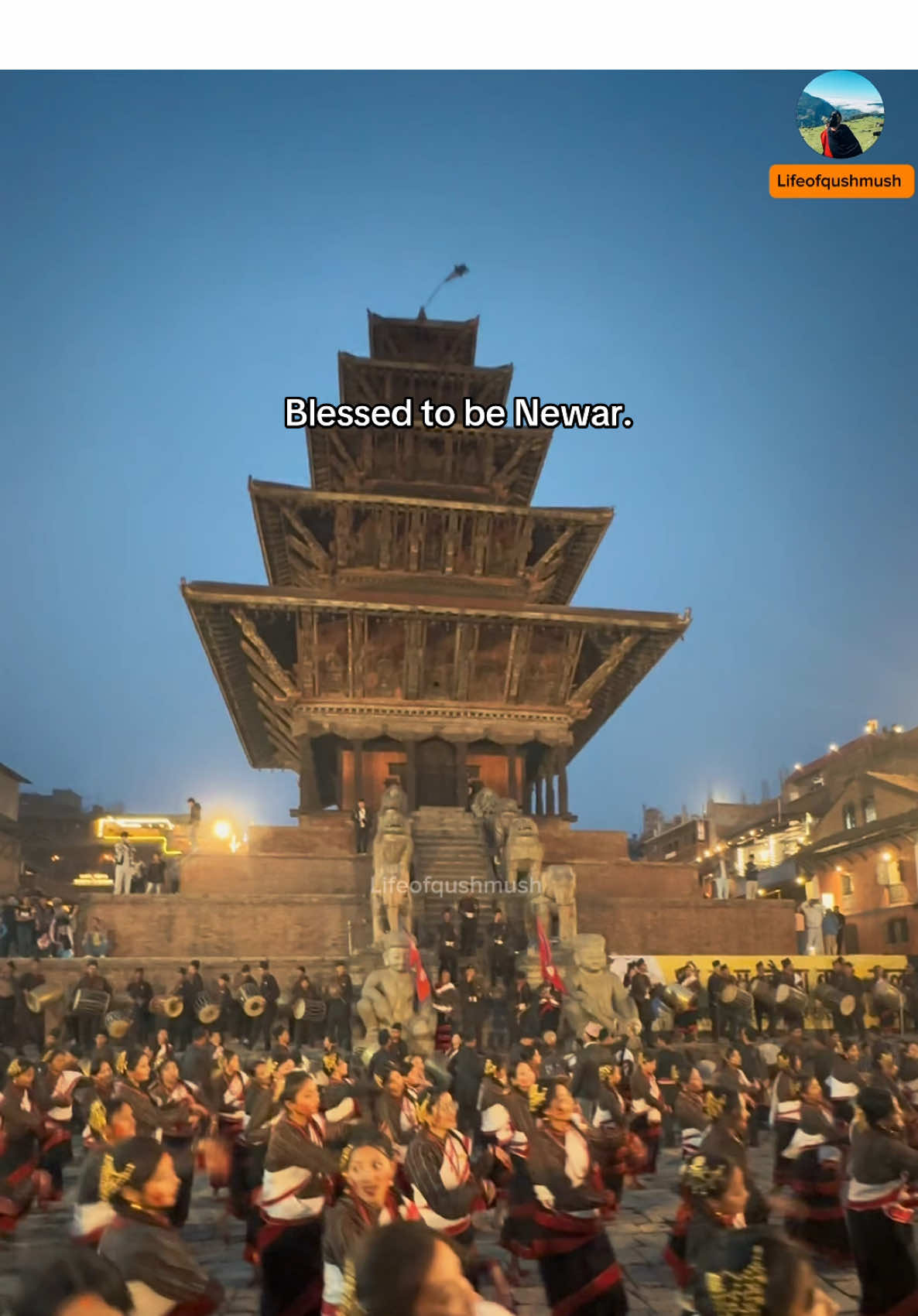 Blessed beyond blessed💙#lifeofqushmush #newar #newars #newa #newariculture #newari #biskajatra #jatra #dance #nyatapola #newaridance #newardance 