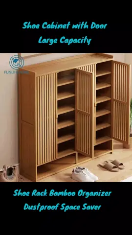 ₱1,069.00 - 2,229.00 FH Shoe Cabinet With Door Shoe Rack Bamboo Organizer 6/7/8 Layers Space Saving for Home Bamboo Shoe Rack High Quality Dustproof Wooden Shoe Storage Rack