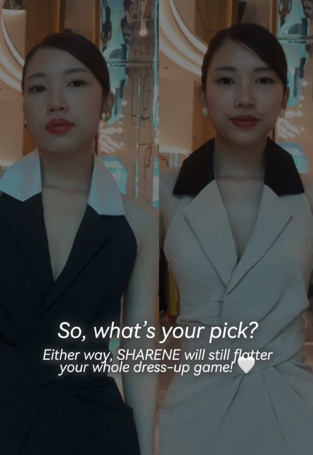 Combination of a dress and a collar, what a perfect match to create such unique & chic style!  #gaunpesta #dresspesta #gaunkondangan #dresskondanganmewah #dresspestamewah #gaunkondangan #dressdinner #gaundinner #malikasharenedress 