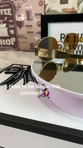 Golden metal sunglasses 🕶️ 