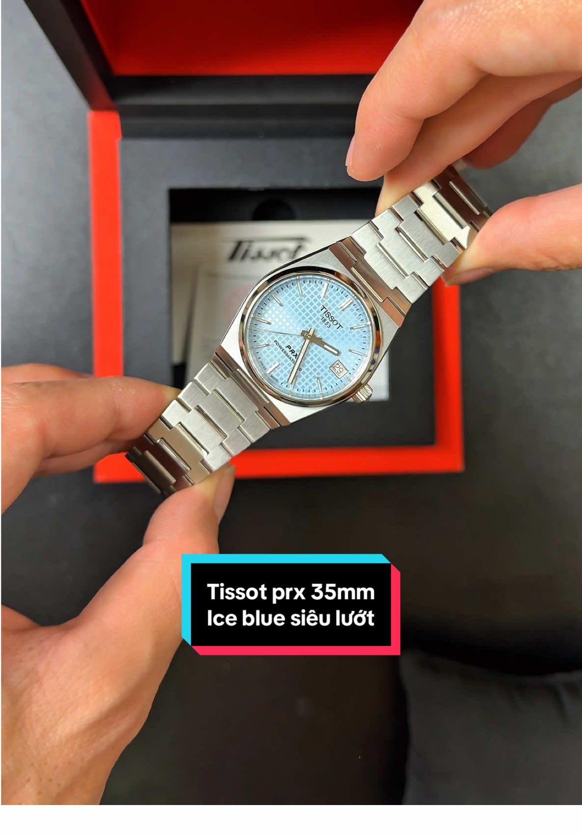Tissot Prx 35mm ice blue like new siêu đẹp, date 2024 #thudongho #tissotprx 