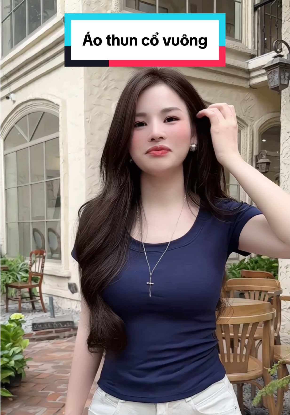 Áo thun cotton cotton cổ vông tôn dáng #aophong #aothun #aophongnu #aothunnu #aococtay #babytee #aonu #duyenrungrinh69