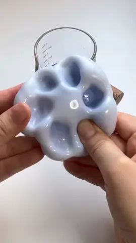 Ball filled with the blue color. #asmr #asmrsound #handmade #stressball #squishy #satisfying #decompression #bluecolor 