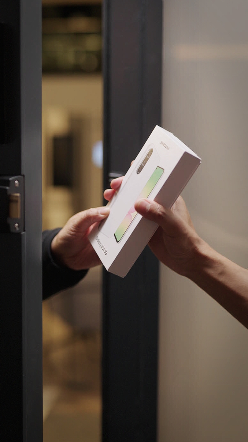 *A56 5G Enterprise Edition not available in colour of device shown in video. Next day replacement so your productivity never stops with the #GalaxyA56 5G Enterprise Edition #AwesomeIntelligence *Doorstep exchange with Samsung gold stock. T&Cs apply.