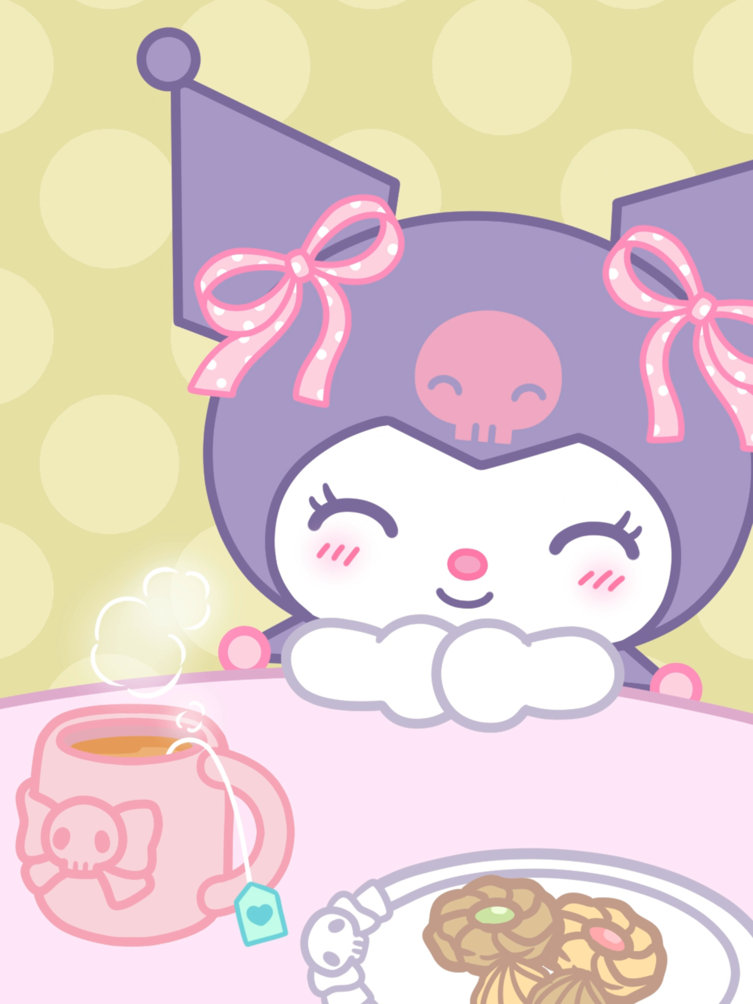 おやつって見てるだけで幸せになるよな💜#世界クロミ化計画 #KUROMIFYTHEWORLD #クロミ #kuromi #サンリオ #sanrio