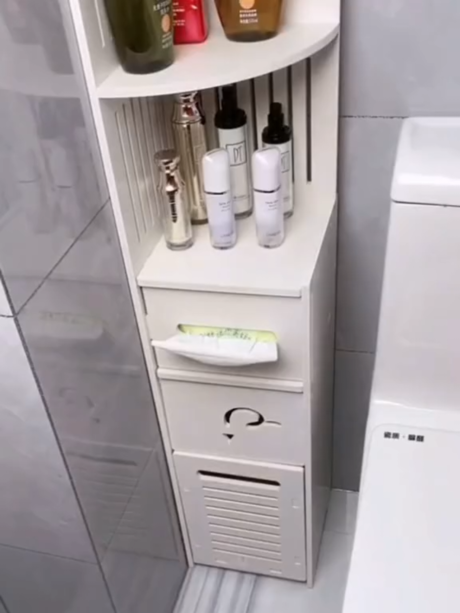 Bathroom corner storage cabinet at 3500/-  🔸️Size:24x24x120cm 🔸️waterproof 🔸️multipurpose 🔸️Foam board material  ⭕Lipa polepole allowed We do Nationwide delivery- FREE home delivery WITHIN NAIROBI Region- 48hrs , contact us on 0703814911  Nairobi Pick up station- Superior Arcade center along Accra road, 2nd floor rm. 35 (follow the logo stickers on the stairs) #kenyantiktok🇰🇪 #bathroom#bathroomorganizer 