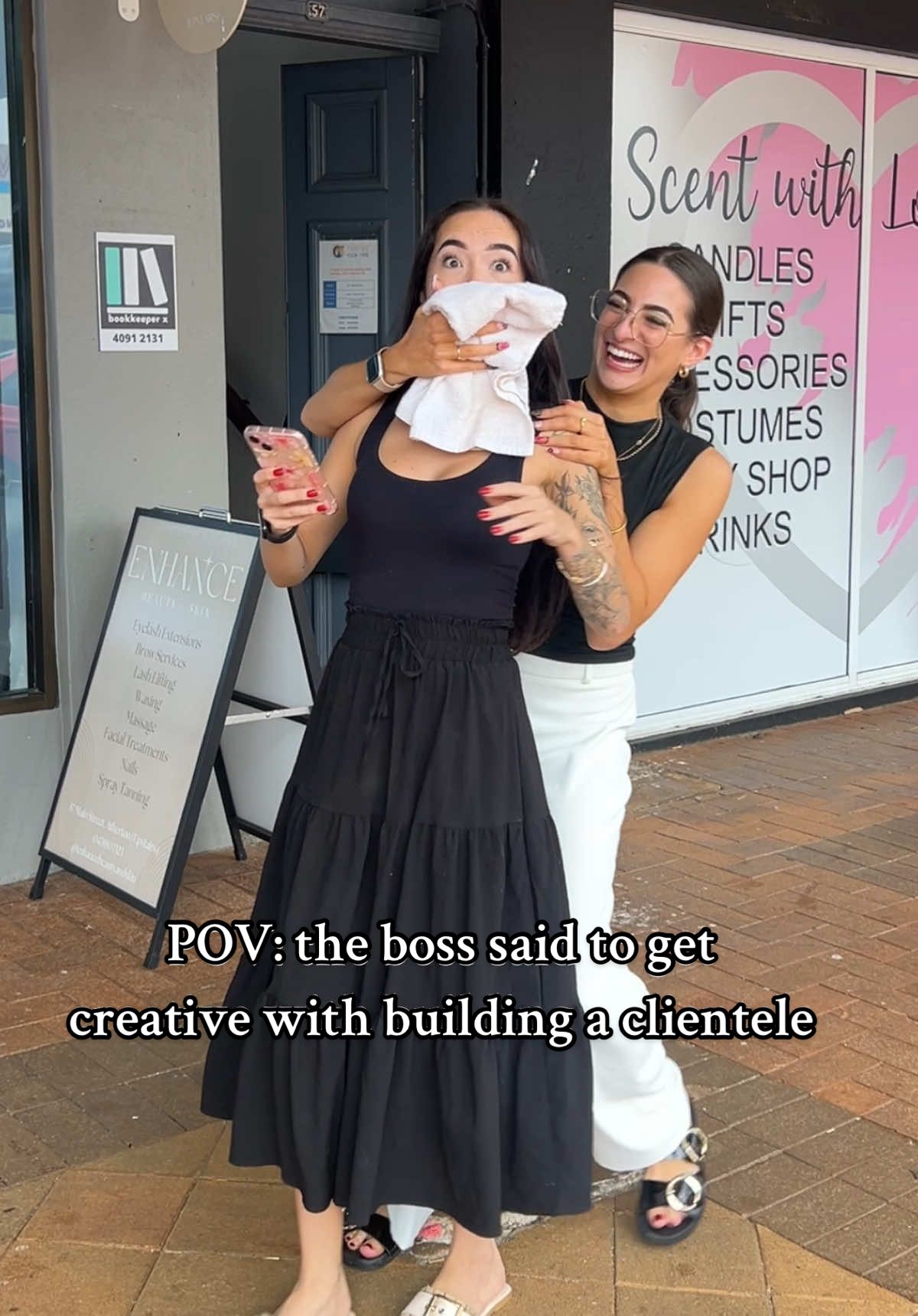 We have to keep telling Jiselle to stop kidnapping people off the street 😅 @Jiselle  #saloncontent #funnysalonvideos #funnysalon #beautybusinessowner #lashartist #auslashtech #beautysalon 