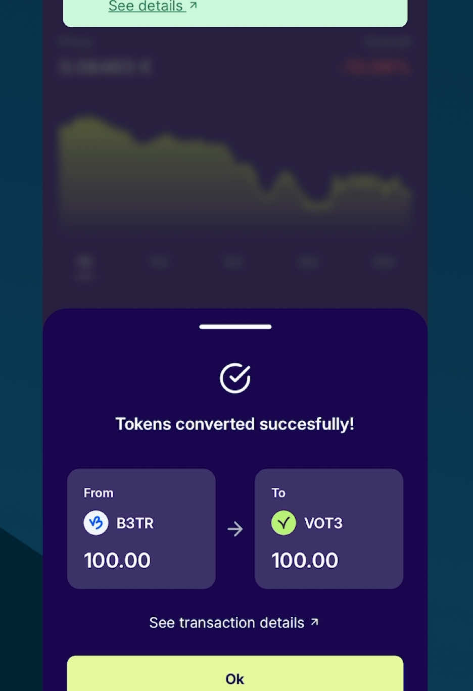 Learn how to convert B3TR and VOT3 in just a few seconds on VeWorld! #vechain #wallet #crypto 