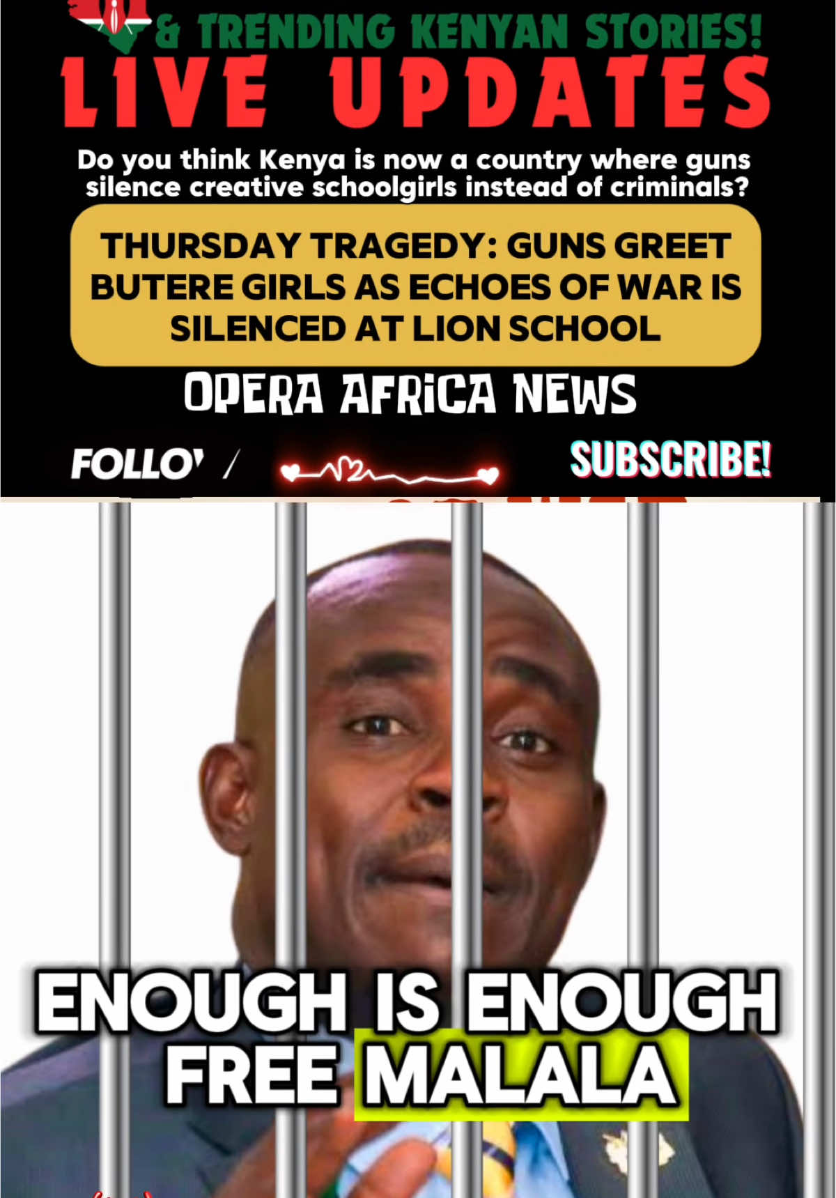 What happened on that Thursday morning in Nakuru was not just injustice — it was a national disgrace. Butere Girls came with scripts, not swords. But Kasongo’s regime saw a threat in their truth. Echoes of War was just a play — until a fearful government made it a revolution and everybody started talking about it! You can arrest Malala, but you can’t handcuff the truth. Watch how it unveiled… #EchoesOfWar #FreeMalala  #ButereGirls  #ArtIsNotACrime #DramaFestival2025  #StopSilencingYouth  #StageVsState Watch 4K Video:
