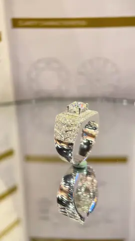 Ổ nhẫn VT Vàng Trắng thiết kế full kim cương Moiss , lấp lánh mà trẻ chung !! #phanhungluxury #xuhuong #diamondart #nhannammoissanite #nhannam #trangsuconline 