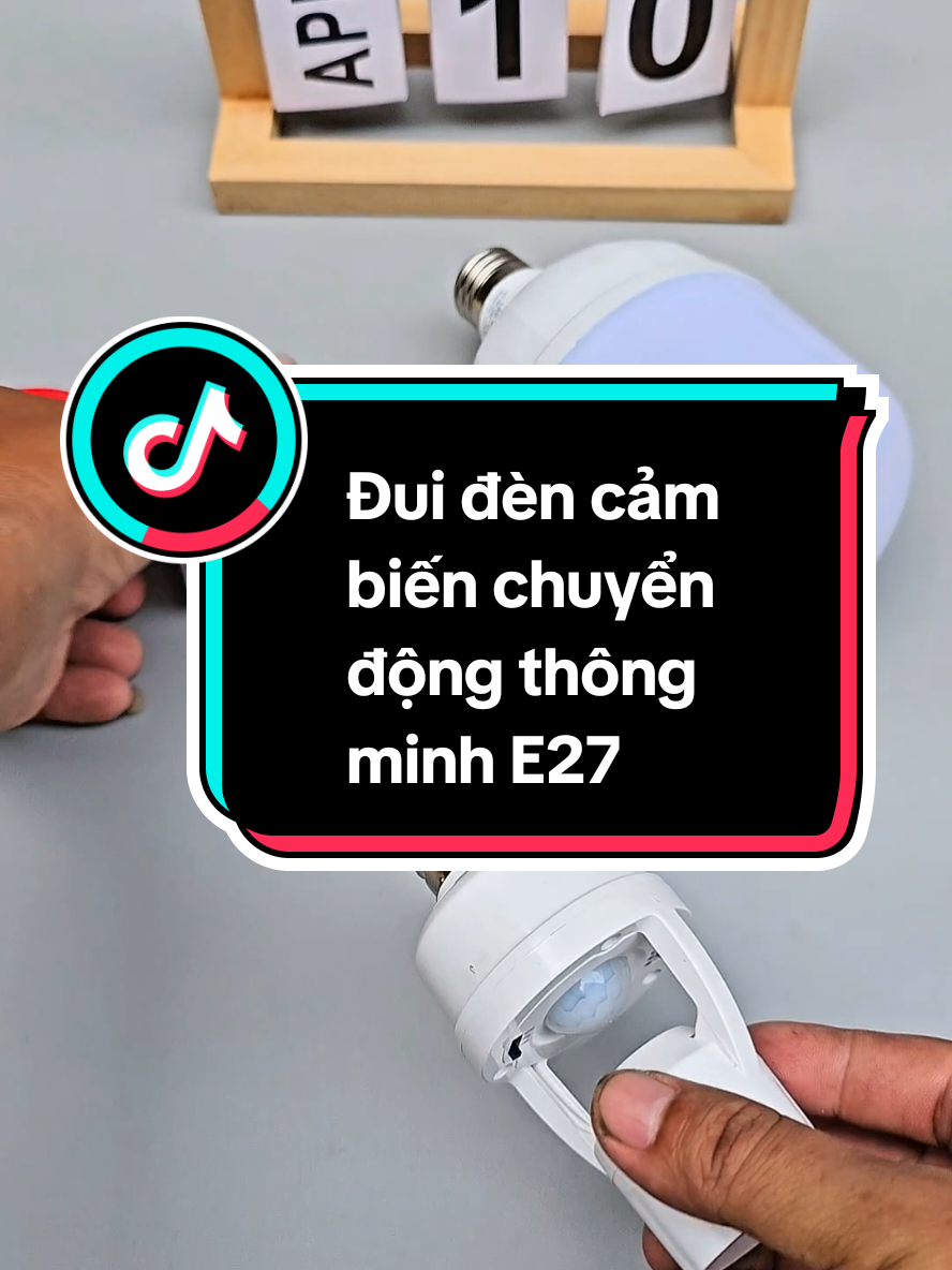 Đui đèn cảm biến chuyển động thông minh E27, tự động bật tắt khi phát hiện chuyển động ở gần.  #duidencambien #duidencambienchuyendong #duidencamungchuyendong #duoidencambien 