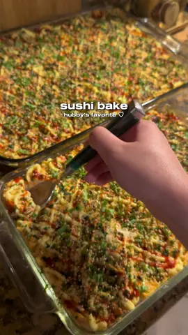 sharing the dish that hubby’s super obsessed with ♡ #sushibake 