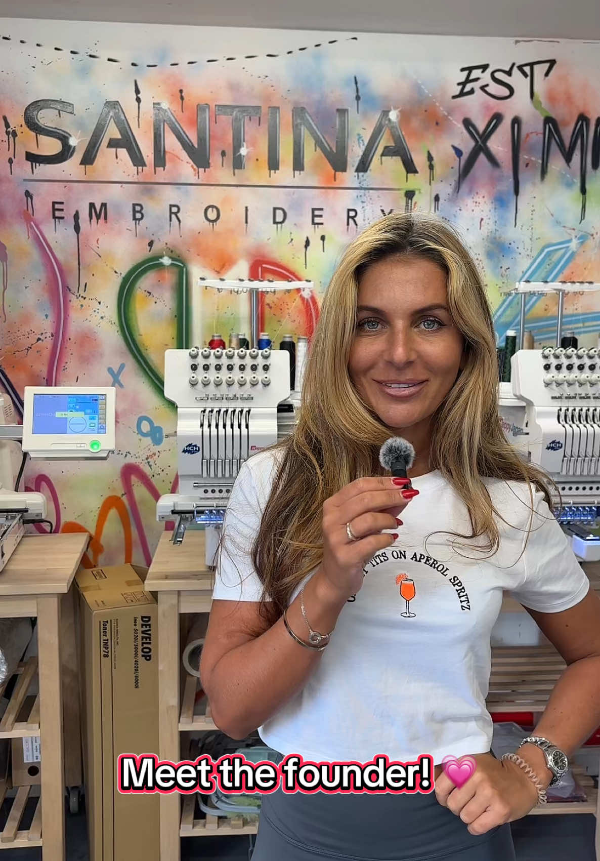 MEET THE FOUNDER! 💗 Simona is answering some of your most common questions about Santina Embroidery and what we can do! #meetthefounder #foundercontent #SmallBusiness #femaleownedbusinesses #femaleownedbusiness #entrepreneur #femaleentrepreneur #ownbusiness #businessowner #embroidery #embroideredclothing #personalisedclothing 