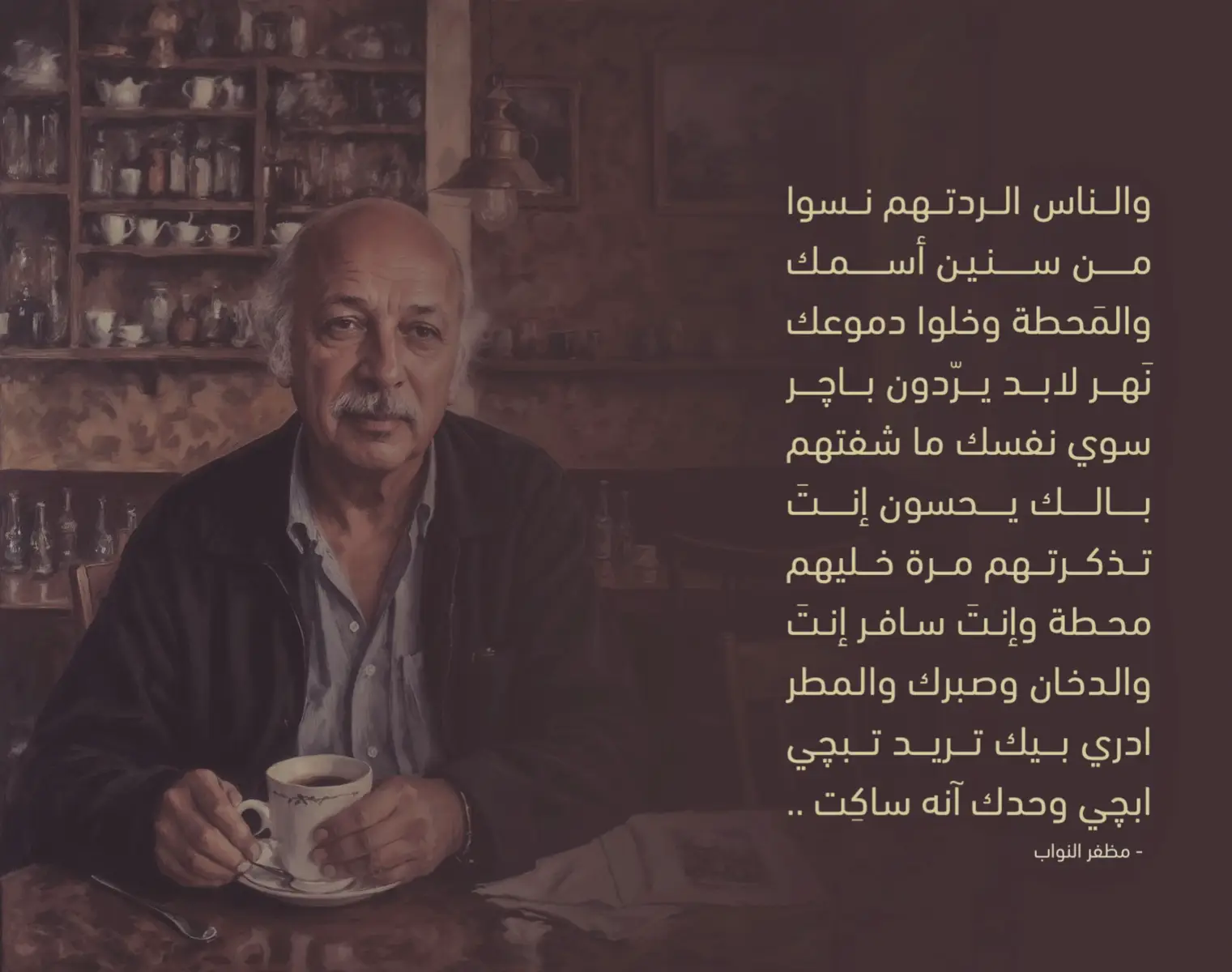 وُلد مظفّر النواب في بغداد عام 1934، لعائلة شيعية أرستقراطية ذات أصول هندية، عُرفت بتقديرها للفن والأدب والموسيقى.  تعود جذور عائلته إلى الإمام موسى الكاظم، وقد انتقل أحد أجداده إلى الهند وتولى حكم إحدى الولايات هناك. نتيجة لمقاومته الاحتلال البريطاني، نُفي أفراد العائلة من الهند فاختاروا الاستقرار في العراق.    . نشأ بين الكتب والموسيقى، وتعلّم في وقت مبكر كيف يعزف على العود، ويقرأ نيتشه وماركس معًا. لكن شيئًا في داخله لم يكن مطمئنًا. شيء ما كان يدفعه بعيدًا عن الرفاهية التي تحيطه. في لحظة ما، انحاز إلى البسطاء، إلى الذين لا تكتب الصحف عنهم، ولا تُرفع الصور من أجلهم. اختار أن يكون واحدًا منهم، يتكلم بلغتهم، ويحمل همّهم في قصيدته. انضمّ إلى الحزب الشيوعي، وبدأت رحلته مع الملاحقة والسجون. اعتُقل، وتعرّض للتعذيب، ثم استطاع الهرب من السجن عبر نفقٍ محفور بأيدٍ أنهكها الحلم، لا الخوف. بعدها، بدأ المنفى الطويل. تنقّل بين الأهواز ودمشق وبيروت وطرابلس. لم يكن يملك سوى صوته، وأوراقًا تفيض بالشعر. وكان الليل رفيقه الأقرب؛ يكتب حين ينام الجميع، ويقرأ ما لا يريد أحد سماعه. المرأة التي كتب عنها، لم يُسمّها أبدًا. لكنها ظلّت حاضرة في قصائده، كأنها ظلّ لا يغيب. يُقال إنها كانت من الجنوب، وأن حبّهما لم يكتمل بسبب الفارق الطبقي والرفض الاجتماعي. كتب لها كثيرًا، وبقي بعدها وحيدًا، لا يُعرف له زواج، ولا رفيقة عمر. في أحد اقتحامات بيته، صادرت السلطات كل أوراقه. من بينها مجموعتان شعريتان كاملتان، كانتا تحملان اسم “نشيج المدن” و”عشب اللهفة”. ضاعت تلك القصائد، ولم تُنشر أبدًا. وكان يقول بعد ذلك: “كل ورقة كانت حياة، وما عاد في القلب حياة كثيرة. مظفر كتب عشرات الرسائل وهو بالسجن… بس مو كلها  وصلت.  بعض الرسائل كانت مشفّرة، وكان يمررها على شكل شعر أو عبر أشخاص يثق بيهم واحدة من أشهر رسائله كتب بيها: “لا تهتموا بي كثيرًا… اهتموا بأن تبقى الكلمة حيّة، لأن موت الكلمة هو موتنا الحقيقي.  ”في أحد الأمسيات الشعرية، قرأ قصيدته “القدس عروس عروبتكم”، ولما وصل لمقطع: “أُعلن أني عربي حتى العظم وأنادي: يا عرب!” وقف لحظة، سكت، ثم بكى أمام الجمهور… قال بعدين: “شعرت إني صرت أردد الكلام من سنين، وما أحد يسمع. هجومه على الأنظمة لم يكن تلميحًا، بل كان صريحًا، وقالها بصوت عالي: “كلّ الحكام العرب دخلوا غرف النوم الإسرائيلية، وخرجوا دون سراويل.”  هالعبارة هزت العالم العربي، وتسببت بمنع أشعاره في أكثر من 10 دول   بعدين سئلوه: ما خفت من القتل؟ جاوب: “أنا ما بعت دمي لأخاف على لحمي. بآخر أمسية شعرية إله، وقف وصوته متعب وقال: “أبحث عن عراقٍ يشبهني… ولا أجده قالها وكان باين عليه الألم، كأنّه مو بس شاعر، كأنه وطن كامل يبچي من جوّا  سُئل بعدها شنو أكثر شي وجعه؟ رد:  وجعي مو من اللي سرقوا الوطن، وجعي من الناس اللي سكتت لهم. في العشرين من أيّار، سكتت القصيدة. غادر مظفر النواب بصمتٍ يشبه ما قبل العاصفة. لم تودّعه شوارع بغداد التي أحبها، لكنها ارتجفت من بعيد، كأنها تذوب على نار الحنين. لم تكن الوفاة مفاجئة… فالشيخوخة كانت تأكل ملامحه رويدًا رويدًا، والقلب الذي كتب آلاف السطور، صار لا يقوى على النبض إلّا بصعوبة. لكنّ غيابه… كان غريبًا كحياته، هادئًا كمن قرأ آخر بيت شعر، وأطفأ المصباح دون وداع. في الشارقة، لفظ أنفاسه الأخيرة. وبعيدًا عن ضوضاء السياسة والميكروفونات، أوصى أن يُدفن في النجف… قريبًا من تراب العراق، الذي كان حبّه الأكبر وجرحه الأعمق. لم تبكِه فقط القصائد، بكاه كل من آمن بأن الكلمة ما زالت سلاحًا، وبأن الحرف إذا صدق، يمكنه أن يهزّ عروشًا. مظفر لم يمت… هو فقط غاب قليلًا، ليترك لنا مهمة إكمال القصيدة التي بدأها ##مظفر_النواب##العراق##شعر##شعر_عراقي