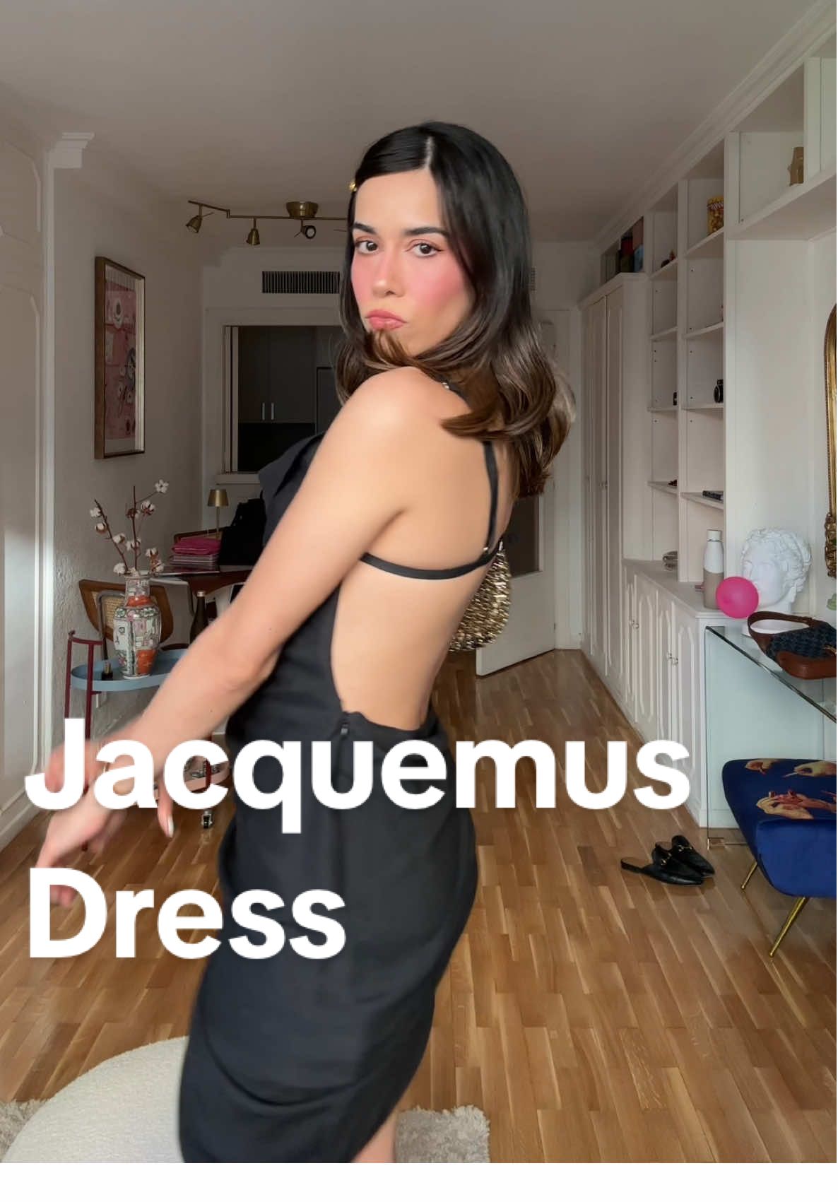 GRWM for a spring date 🖤🌻 #jacquemus #littleblackdress #fashiontiktok #TikTokFashion #datenight #dateoutfit 