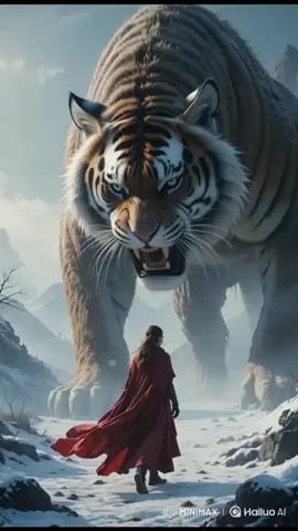 Big tiger #ai #animals #hailuoai #trending #animation #tiktok #tiger #fyp 