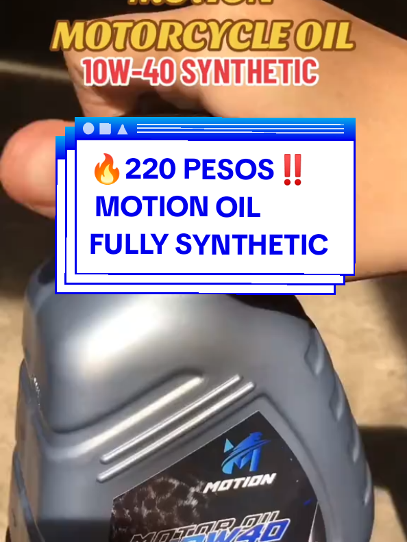 PWEDE ITO SA MGA MOTOR NA ITO AT ETC… #motion #motionmotoroil #10w40 #fullysynthetic #synthetic #engineoil #motorcycleoil #motorcycleengineoil #langis #changeoil #fyp 