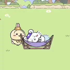 Usagi: Got my tiny revenge, teehee~ #chiikawa #usagi #momonga