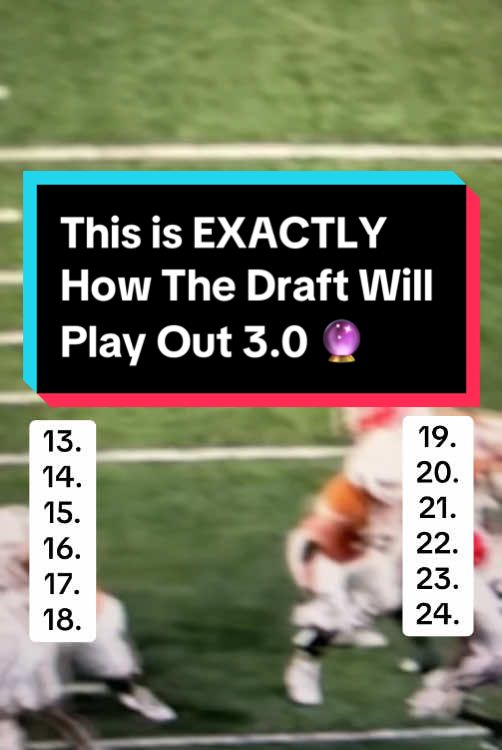 This is EXACTLY How The NFL Draft Will Go. | You’re welcome Sam Darnold 🤞 #nfldraft #nflmockdraft #nfldraft2025 #tylerwarren #fyp