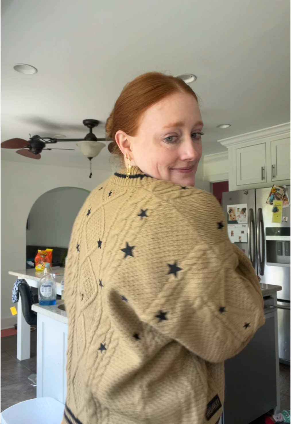 She fits so well! I love the stars! #fearlesstaylorsversion #taylorswiftcardigan #taylorswiftmerch 