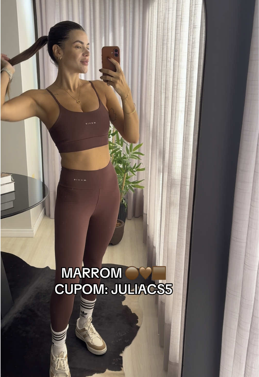 MOVIE FITNESS 2 CONJUNTOS POR 189 usando cupom 🫶 #treino #look #marrom 