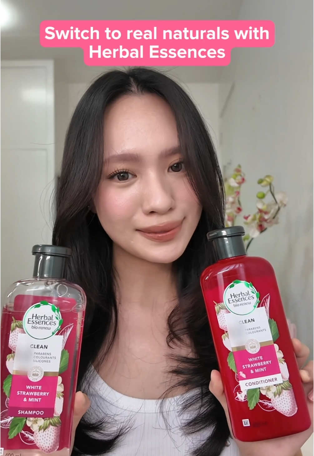 Switch to real naturals with Herbal Essences. Shop Now and unlock softer, revitalized hair. 