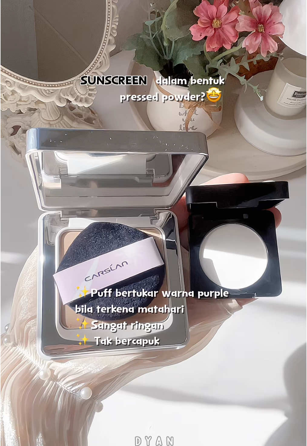 Carslan Sunscreen Pressed Powder SPF50+  PA+++ defenitely 🔛🔝🔥 #carslan #carslanpowder 