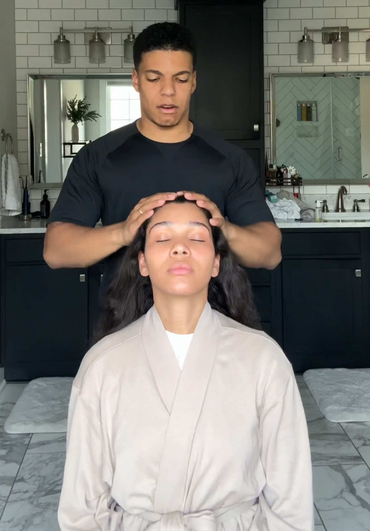 Had to edit out all the times he burnt my scalp but at least my hair was protected from breakage with @Pureology ‘s New strengthening dream healer serum 🤍🤍  #pureologypartner #ad #dreamhealer #fyp #asmrhair #hair #asmr #hairtok #couple #Relationship 