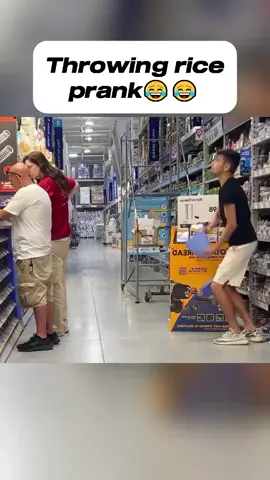 throwing rice prank in walmart!🤣#walmart #prankster #funny #laughing  harmless fakeprank
