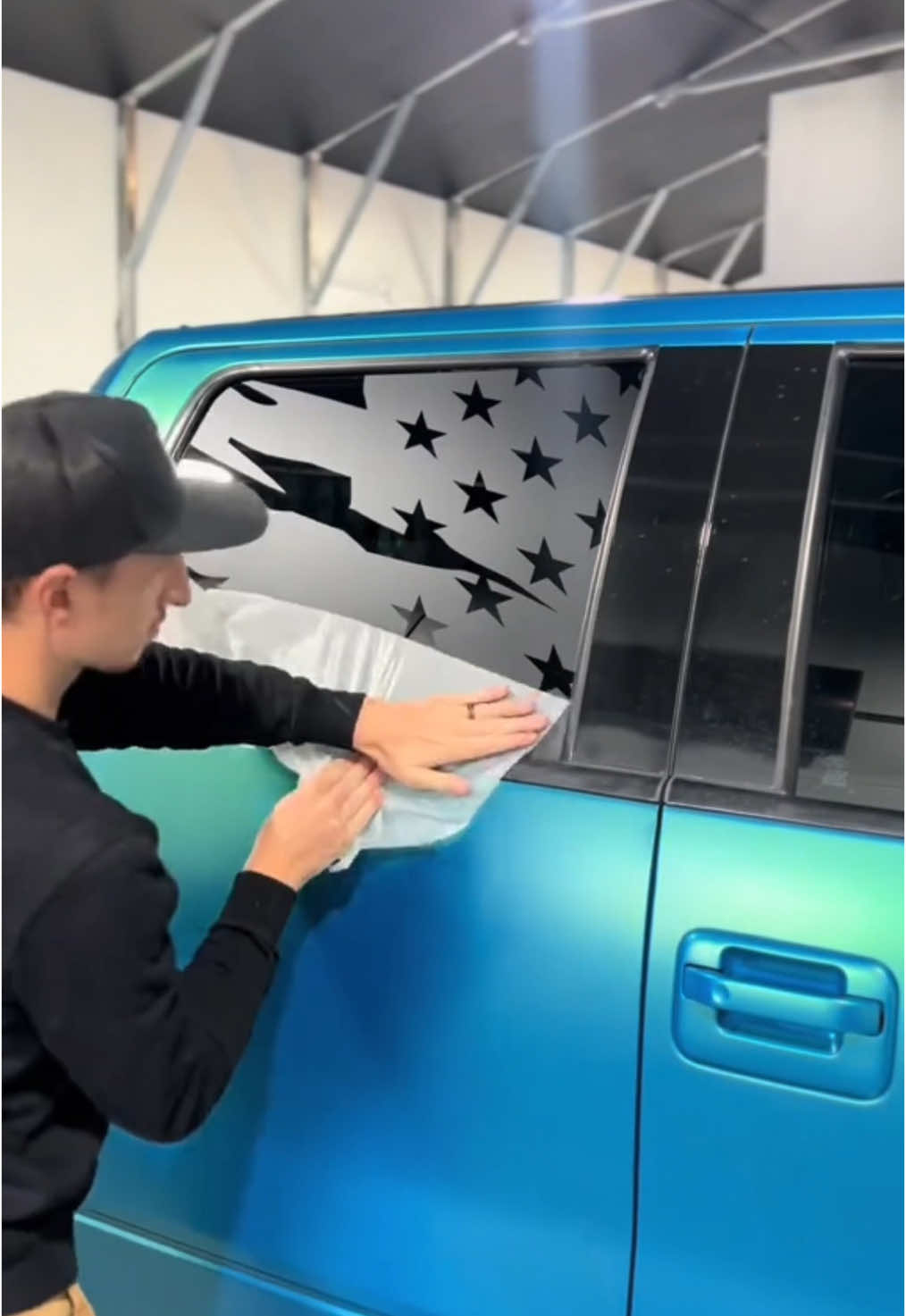 Feel it? Show it. 🇺🇸 #patrioticstyle #vinylwrapping #vinylwraps #cardecals #trucksoftiktok #usmc #usarmy #usnavy #uscg 