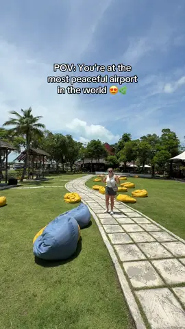 🇹🇭 THIS IS AN ACTUAL INTERNATIONAL AIRPORT 👇🏼 Koh Samui Airport feels more like a beach club than a departure gate... We’re not even joking ✈️🥭 Deckchairs, swings, mango smoothies on tap and free snacks while you wait for your flight. It’s peaceful, open-air and the dreamiest airport we’ve ever flown through 🌴✨ There’s even a land train to your plane, palm trees everywhere and zero stressful crowds. This is the perfect way to end your island trip 😍🌿 Save this for your Thailand itinerary and make sure you fly through here at least once 🤍🫶🏼 #kohsamui #thailandtravel #amazingthailand #thailandtips #southeastasiatravel #bucketlistairport #airporttok #tropicalgetaway #travelcouple #islandtravel #airportlife #travelguide #paradisefound #traveltips #traveltok #asiaexplore #thailanditinerary #explorethailand #thailandbucketlist