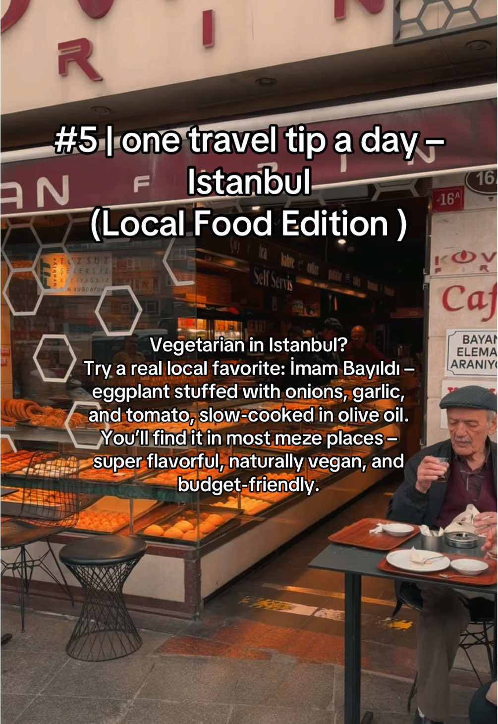 5/30 | one travel tip a day – Istanbul No meat? No problem. Try İmam Bayıldı – a classic Turkish dish made of eggplant, tomato, and olive oil. It’s full of flavor, totally vegetarian, and loved by locals. #IstanbulFood #VegetarianTravel #oneTravelTipADay #Trivistas #MezeVibes #TurkeyTravel #VeggieEats #TravelTip #HiddenGems 