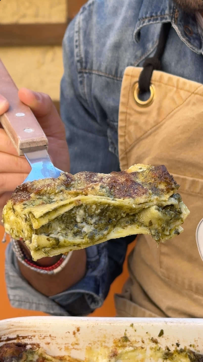 If you love pesto and you love lasagne…you’ll love my Lasagne alla Portofino! 🌱  This recipe comes from Liguria in the north of Italy (the home of pesto Genovese!) and is made up of layers of pasta, homemade basil pesto and a creamy béchamel sauce. Then it’s topped with extra cheese so that it forms a beautiful golden crust in the oven.    Fresh basil pesto should never be cooked to preserve the freshness and aroma of the basil but this recipe is the one exception. Baking it together with the béchamel and pasta creates a delicious combination but in a way that still preserves the essence of the basil, resulting in a rich and flavourful dish. Here are the ingrediente 👇 Or you can find the full written reicpe on my website.  Serves: 4 500g lasagna sheets  For the pesto: 90g basil, leaves picked and stalk discarded 180ml extra virgin olive oil  90g pine nuts, lightly toasted  2 garlic cloves, skin removed   75g pecorino cheese, finely grated, plus extra  75g Grana Padano, finely grated, plus extra  For the béchamel: 75g butter, plus extra  75g plain flour or all purpose flour 900ml whole milk Nutmeg, to taste  Fine sea salt and black pepper #pesto #lasagna #lasagneallaportofino #basil #pastarecipe #comfortfood #bestpasta #recipeshare #italianfood #ciboitaliano #cheese #bechamel 