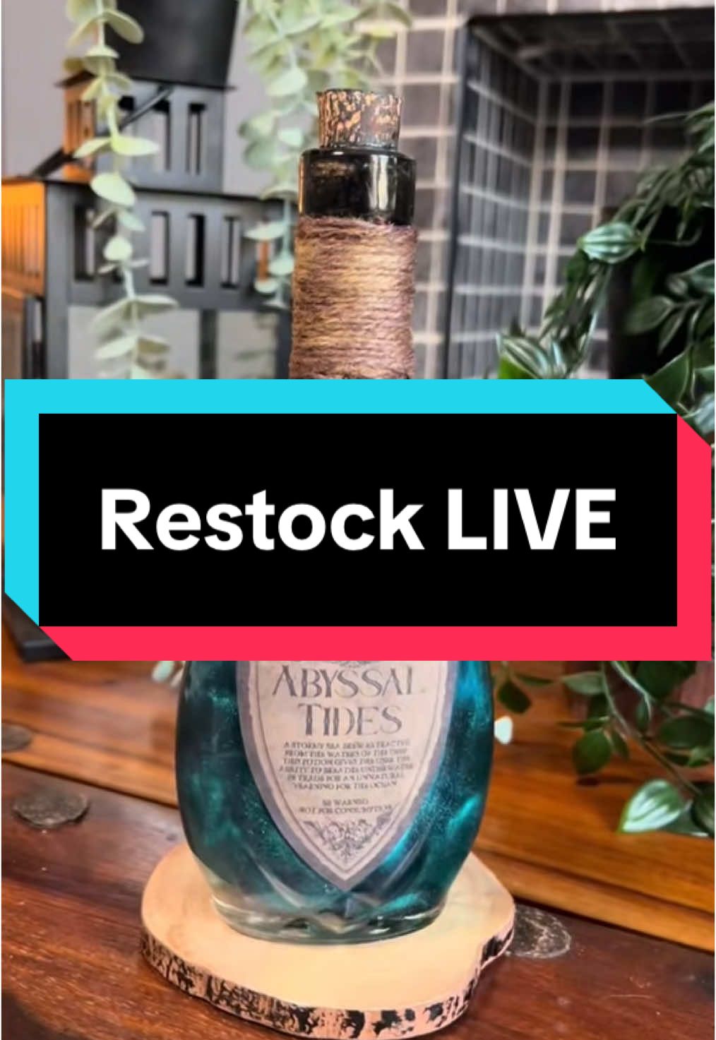 Our restock is now LIVE - go check it out! 💙  Including the highly requested Abyssal Tides!  #art #decorative #potion #potionmaker #SmallBusiness #gaming #dnd #larp 
