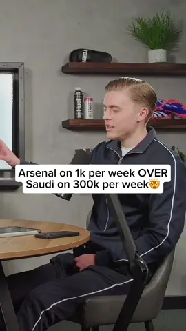 1k per week at Arsenal or 300k per week at Saudi… (surely only one answer) Check out @Torn Sports - use code: “BTALK15” for 15% OFF! @bryonperformance @Ken Charles @noahjpresents  #fyp #football #footballtiktok #arsenal #saudiarabia🇸🇦 #money #PremierLeague 