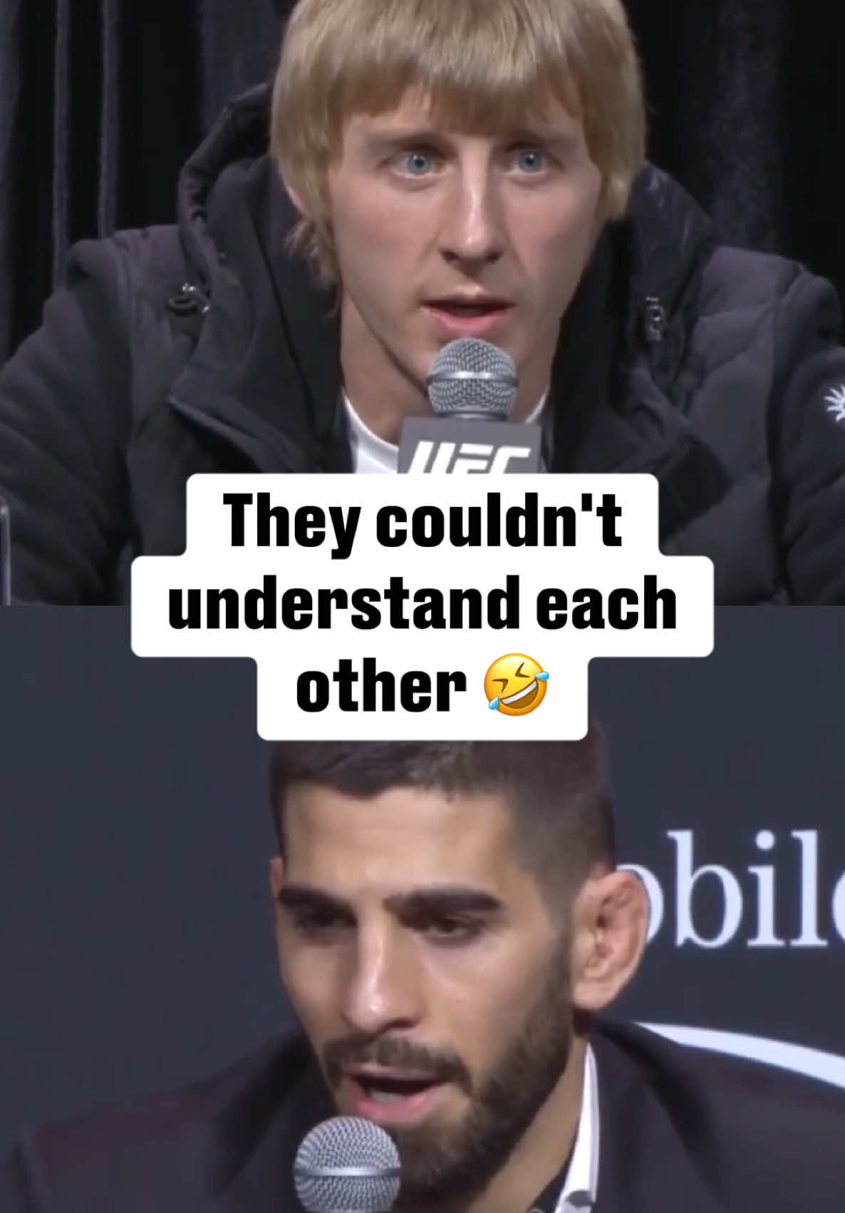 We need another Ilia and Paddy presser ASAP 🤣 #iliatopuria #paddypimblett #UFC #mma 