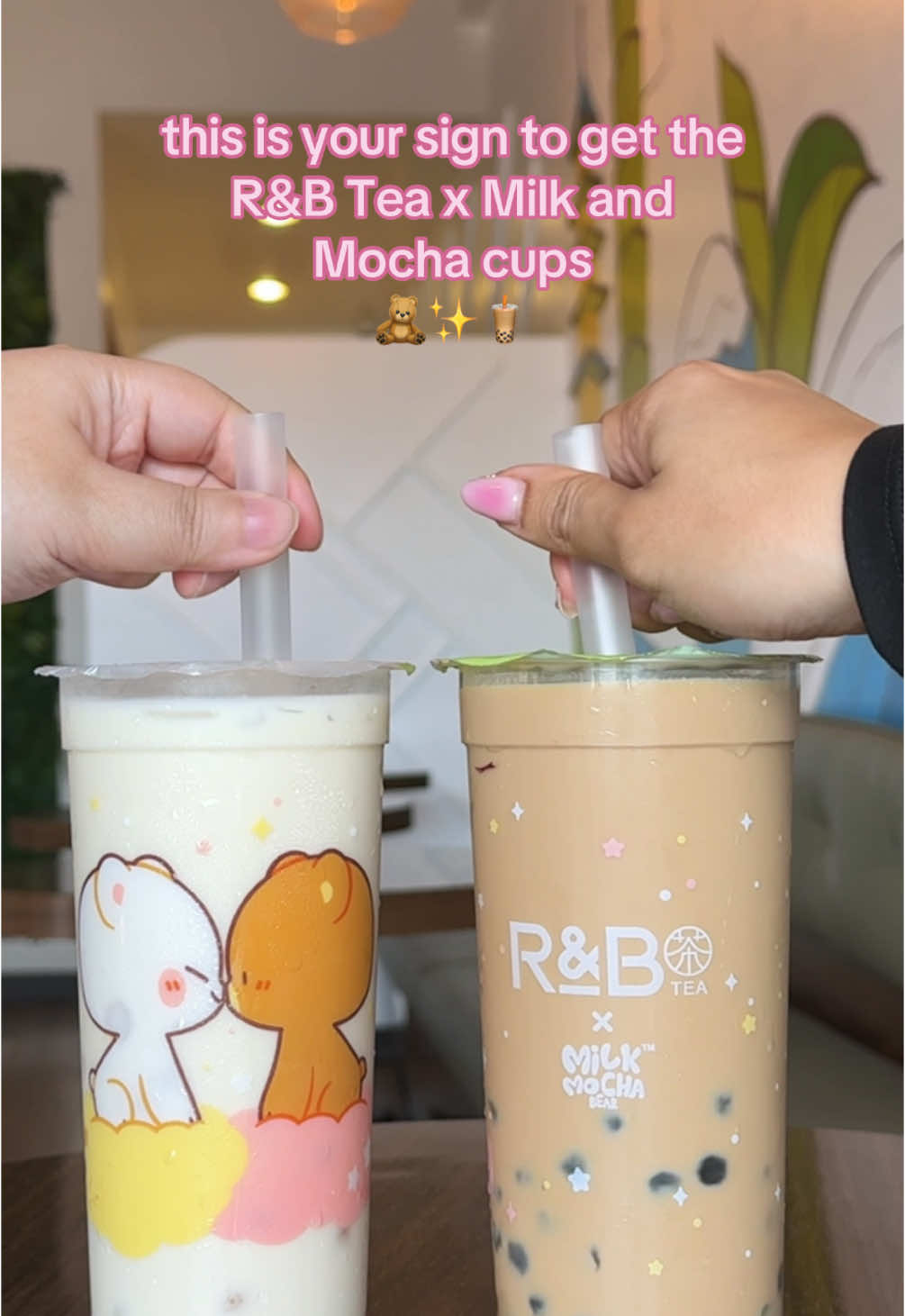Our R&B Tea x Milk and Mocha cups are available now nationwide! Please contact your local store to see if they are still in stock as locations may vary 🧸✨ #milkandmocha #rbtea #rbteausa #milkandmochabear #milkmochabear 
