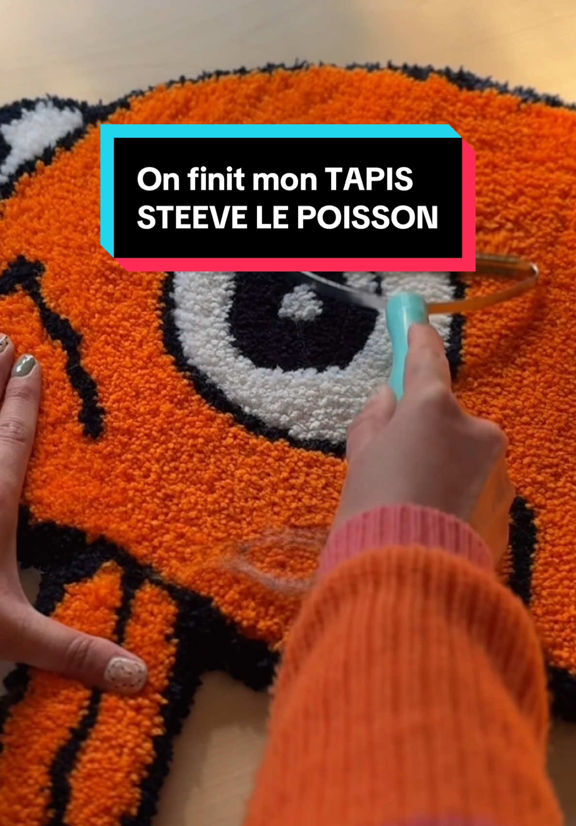 Steeve le tapis poisson ##tuto #tapis #poisson #tufting #deco #decoration #steeve #stevelepoisson 