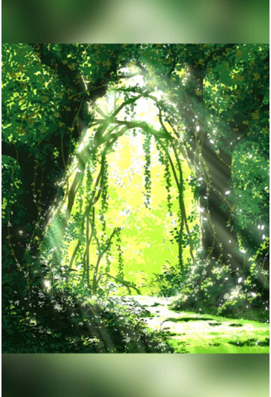 [The Light of the Forest] Hey,look at this beautiful scenery.Let those who like this painting try to draw it together.#procreate #procreatetutorial #procreatebrushes #procreateart #applepencil 