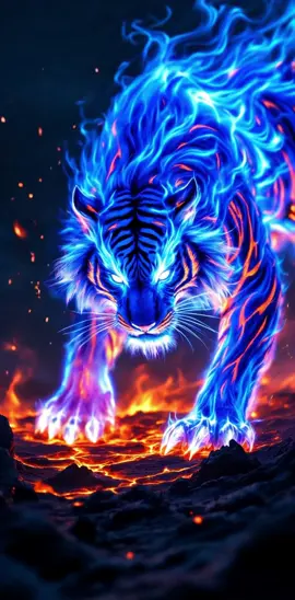 Spectral Tiger #tiger #fantasy #fantasyanimal #livewallpaper #phonewallpaper #fantasyvibes