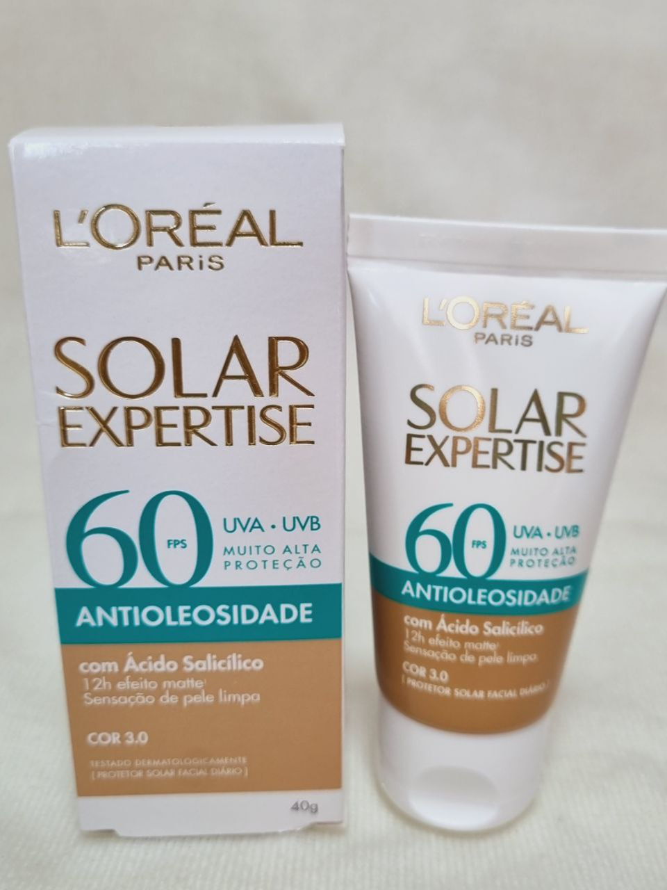 Protetor Solar Facial Expertise L’Oreal Paris FPS 60 Antioleosidade Com Ácido Salicílico 12 Horas de feito Matte  e Sensação de pele limpa #cuidadoscomapele #virazilarnotiktok #protetores  #Expertise