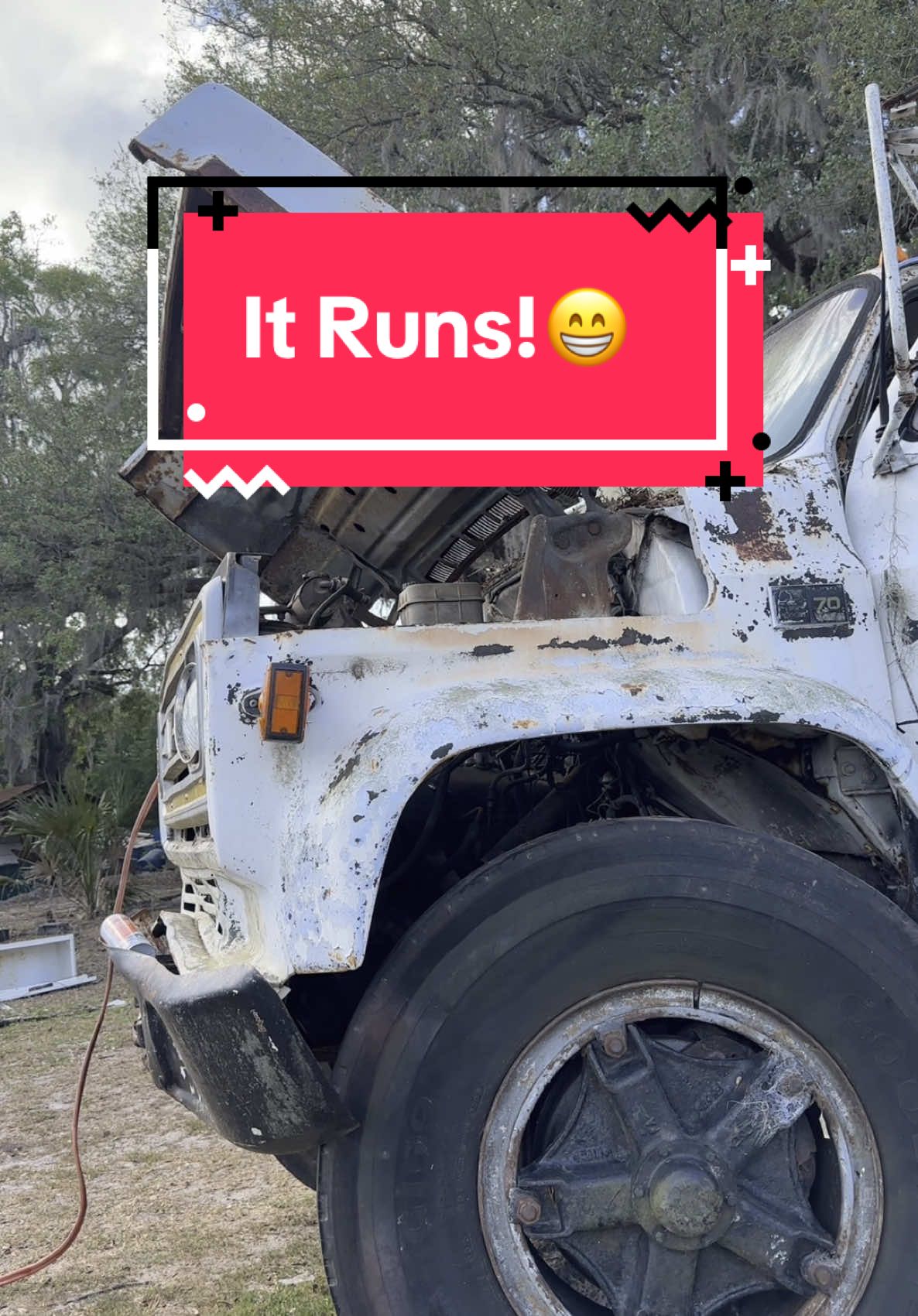 Should I keep trying or just cut him up?😁#fyp #crushinflorida #scrapyard #junkyard #shenaningans #junkcar #carcrushing #Florida #chevy #v8 #c70 #bigblockchevy #squarebody #