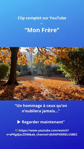 🎵 Mon Frère – un hommage fort et sincère à ceux qu’on aime et qu’on a perdus. 👇 Le clip complet est sur YouTube : 🔗 Lien dans ma bio #monfrere #hommage #clipmusical #souvenir #emotion #tiktokfr  #monfrere 