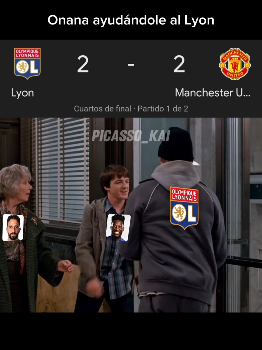 Le abrió la puerta 🙃😭⚽️ | NO COPYRIGHT INTENDED | #football #onana #manchesterunited #lyon #europaleague #humor #meme #superheromovie #comparison #picassokai 